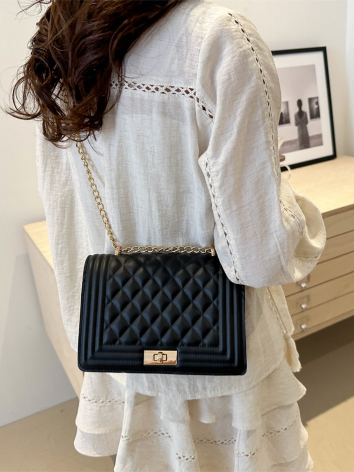 High-End Diamond-Pattern Crossbody Bag - 2025 Versatile Small Square Shoulder Bag for Casual Fashion High-End Diamond-Pattern Crossbody Bag - 2025 Versatile Small Square Shoulder Bag for Casual Fashion