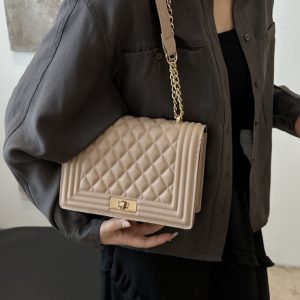 High-End Diamond-Pattern Crossbody Bag - 2025 Versatile Small Square Shoulder Bag for Casual Fashion