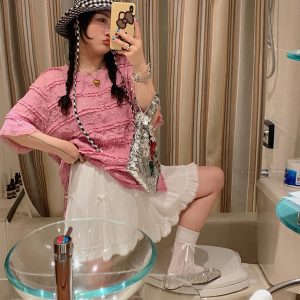 High-End Draped Half Skirt for Women, Plus Size Flattering Summer 2025, Curvy Fit, Belly-Covering Style