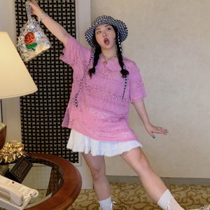 High-End Draped Half Skirt for Women, Plus Size Flattering Summer 2025, Curvy Fit, Belly-Covering Style