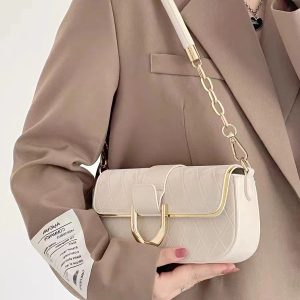 High-End Minimalist Small Square Bag - Versatile Diamond Quilted Chain Crossbody Underarm Shoulder Bag 2023 Trend