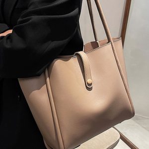 High-End Minimalist Tote Bag for Women - Large Capacity Commuter Handbag with Niche Design