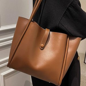 High-End Minimalist Tote Bag for Women - Large Capacity Commuter Handbag with Niche Design