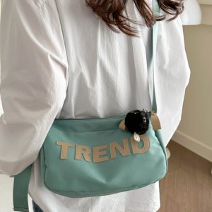 High-End Nylon Women's Crossbody Bag 2025 - Large Capacity Toast Pillow Design with Wide Shoulder Strap