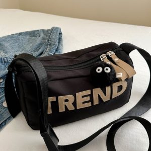 High-End Nylon Women's Crossbody Bag 2025 - Large Capacity Toast Pillow Design with Wide Shoulder Strap