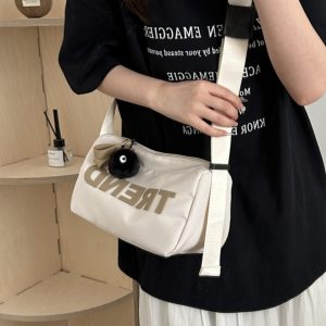 High-End Nylon Women's Crossbody Bag 2025 - Large Capacity Toast Pillow Design with Wide Shoulder Strap