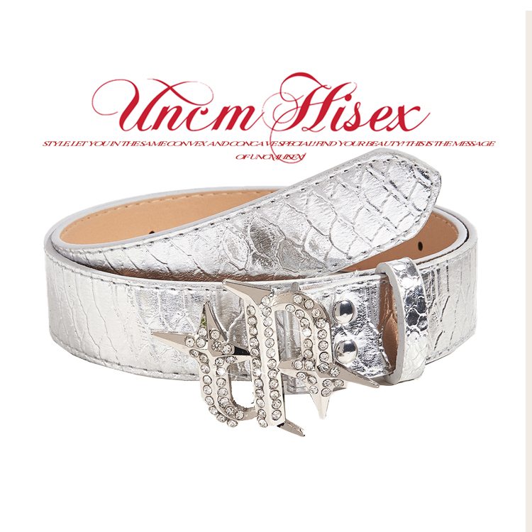 High-End Silver Rhinestone Buckle Waist Belt for Summer 2025 - Niche INS Style Accessories for Unique Fashion Statements