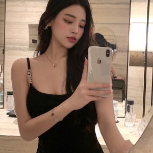 High-End Spaghetti Strap Mermaid Dress for Women - Summer Slim Fit High Waist Sexy Pure Desire Style