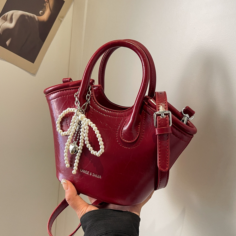 High-End Textured Mini Bucket Tote Bag for Women - 2025 Minimalist Stylish Crossbody Shoulder Bag High-End Textured Mini Bucket Tote Bag for Women - 2025 Minimalist Stylish Crossbody Shoulder Bag