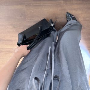 High-End Textured Satin Wide-Leg Pants for Tall Individuals - Lightweight Spring/Summer Imitation Acetate Trousers