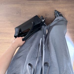 High-End Textured Satin Wide-Leg Pants for Tall Individuals - Lightweight Spring/Summer Imitation Acetate Trousers