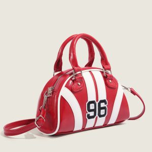 High-End Women's Spliced Handheld Pillow Bag - 2024 Autumn/Winter Crossbody Boston Style