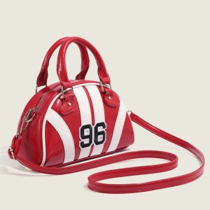 High-End Women's Spliced Handheld Pillow Bag - 2024 Autumn/Winter Crossbody Boston Style