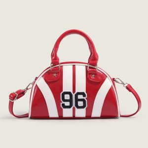 High-End Women's Spliced Handheld Pillow Bag - 2024 Autumn/Winter Crossbody Boston Style