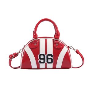 High-End Women's Spliced Handheld Pillow Bag - 2024 Autumn/Winter Crossbody Boston Style