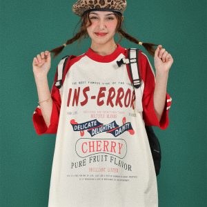 High Neck Loose Short Sleeve T-Shirt - Handmade Vintage Sports Style Unisex Summer Top - Trendy Casual Fashion