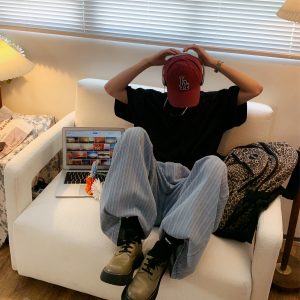 High Neck Solid Color T-Shirt - Handmade Korean Style Small Short Sleeve Tee for Trendy Summer Layering