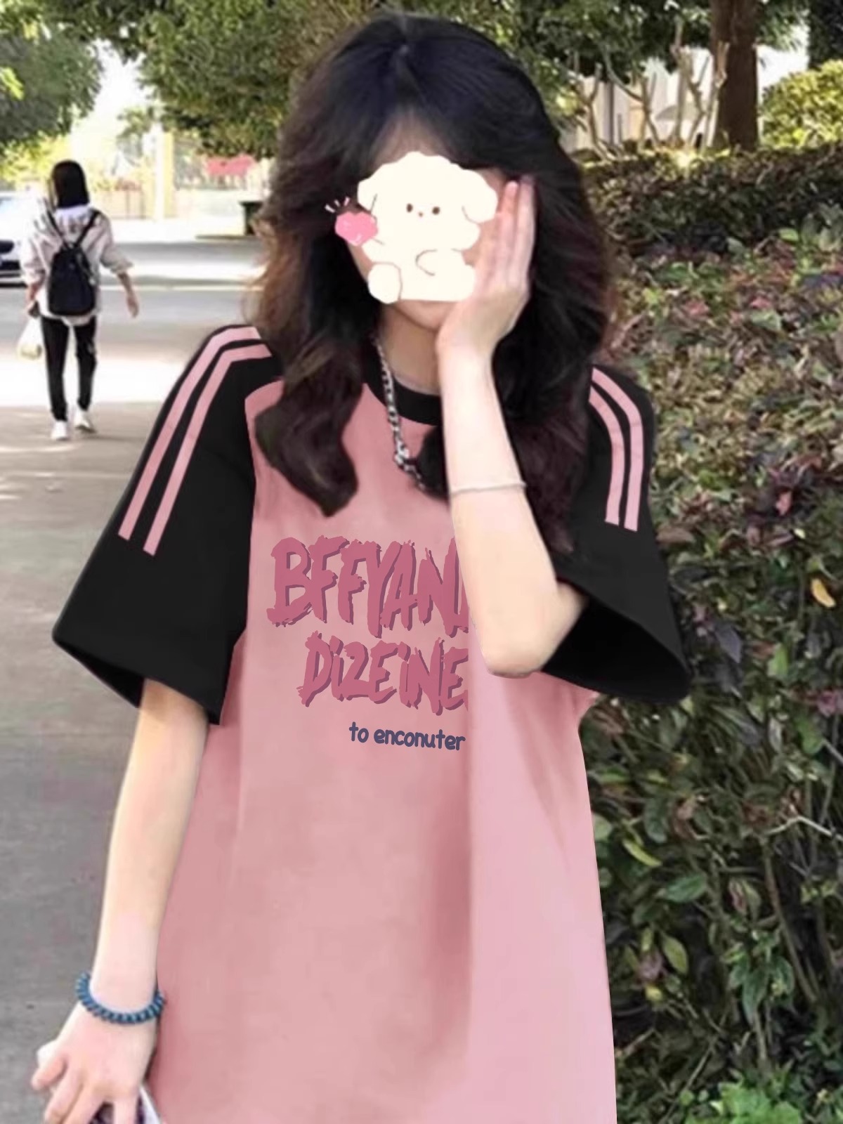 High Street American-Style Three-Stripe Short Sleeve T-Shirt for Girls - Summer Model for Middle & High School Students High Street American-Style Three-Stripe Short Sleeve T-Shirt for Girls - Summer Model for Middle & High School Students