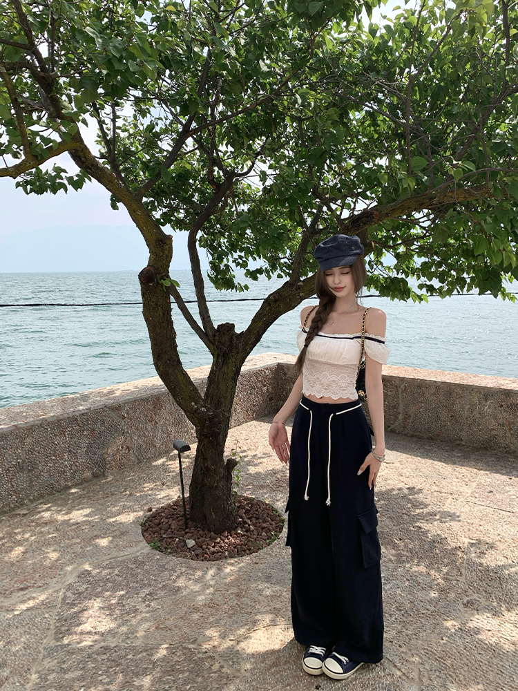 High Street Slay Casual Pants for Women - Summer American Vintage Loose Straight Cargo Pants - Y2K Style High Street Slay Casual Pants for Women - Summer American Vintage Loose Straight Cargo Pants - Y2K Style