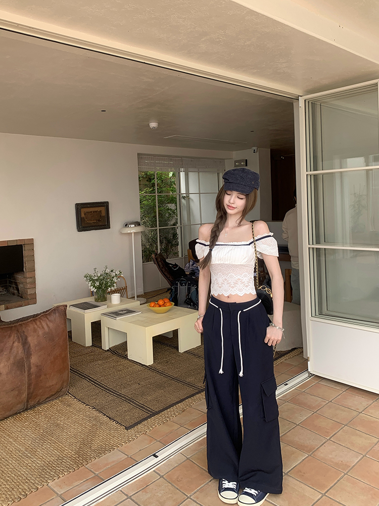 High Street Slay Casual Pants for Women - Summer American Vintage Loose Straight Cargo Pants - Y2K Style High Street Slay Casual Pants for Women - Summer American Vintage Loose Straight Cargo Pants - Y2K Style