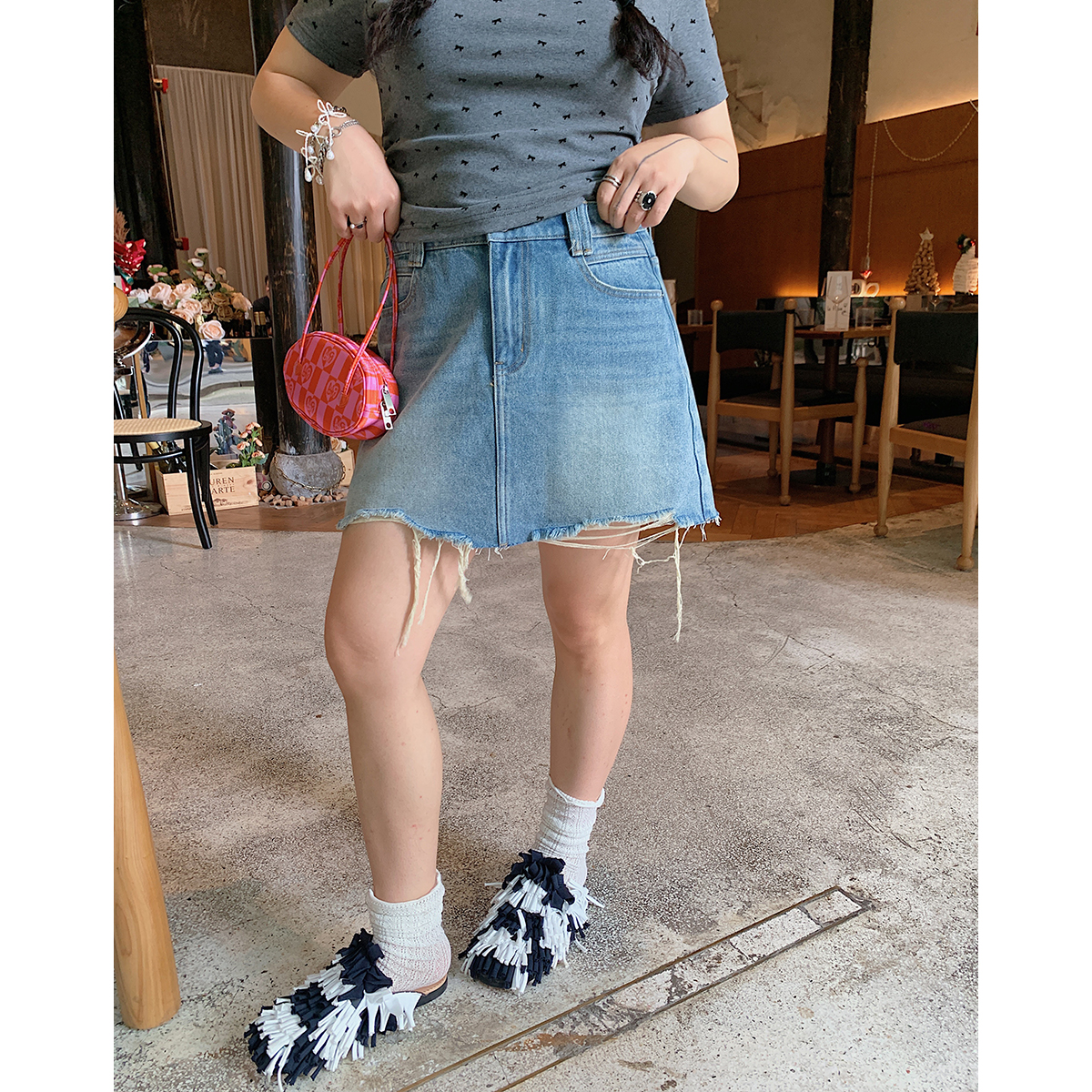 High Waist Plus Size A-Line Denim Skirt for Women - Summer 2025 Slimming Short Skirt, Trendy Casual Style