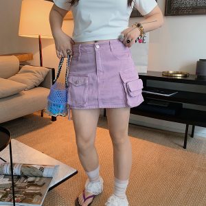 High Waist Plus Size Hot Girl Summer Skirt Pants - Trendy Half Skirt for Women - Fashionable Short Skirt 2025