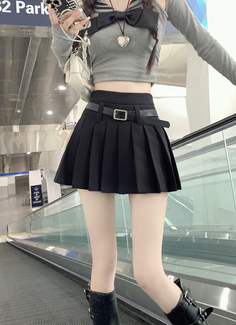 High Waist White Pleated Skirt Pants for Women - Summer College Style A-Line Design, Anti-Exposure for Spicy Girls High Waist White Pleated Skirt Pants for Women - Summer College Style A-Line Design, Anti-Exposure for Spicy Girls