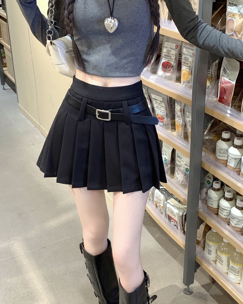 High Waist White Pleated Skirt Pants for Women - Summer College Style A-Line Design, Anti-Exposure for Spicy Girls High Waist White Pleated Skirt Pants for Women - Summer College Style A-Line Design, Anti-Exposure for Spicy Girls