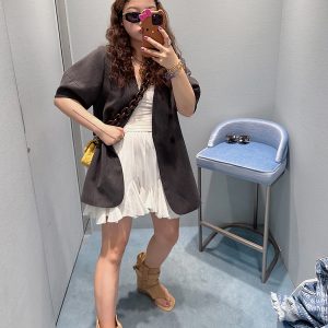 High-Waisted A-Line Half Skirt for Women, Plus Size Slimming White Skirt, Spring Summer 2025, Trendy Chic Style