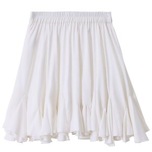 High-Waisted A-Line Half Skirt for Women, Plus Size Slimming White Skirt, Spring Summer 2025, Trendy Chic Style