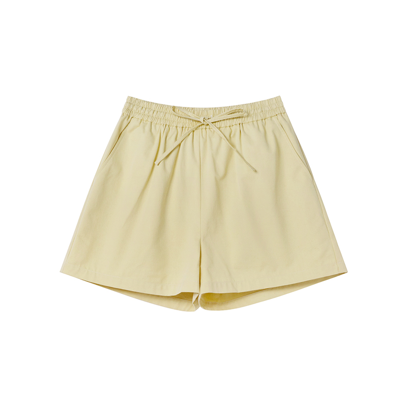 High-Waisted Blue Elastic Waistband Loose Sports Shorts for Women - Summer Slim-Fit Casual Athletic Shorts