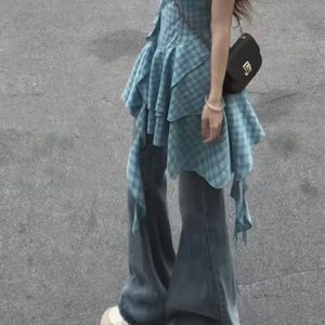 High-Waisted Flared Pants for Women - 2025 Plus Size Loose-Fitting Jeans, Comfortable and Stylish Slightly Flared Design