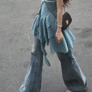 High-Waisted Flared Pants for Women - 2025 Plus Size Loose-Fitting Jeans, Comfortable and Stylish Slightly Flared Design