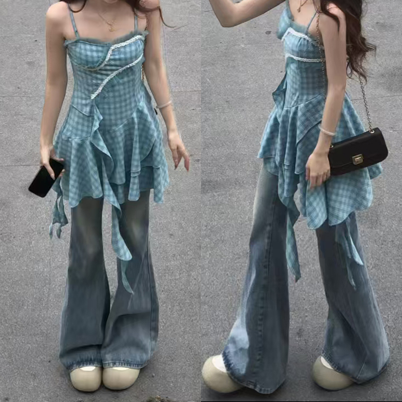 High-Waisted Flared Pants for Women - 2025 Plus Size Loose-Fitting Jeans, Comfortable and Stylish Slightly Flared Design