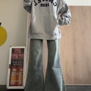 High-Waisted Flared Pants for Women - Loose Fit Denim Micro-Flare in 2025 Style, Perfect for Petite and Plus-Size Figures