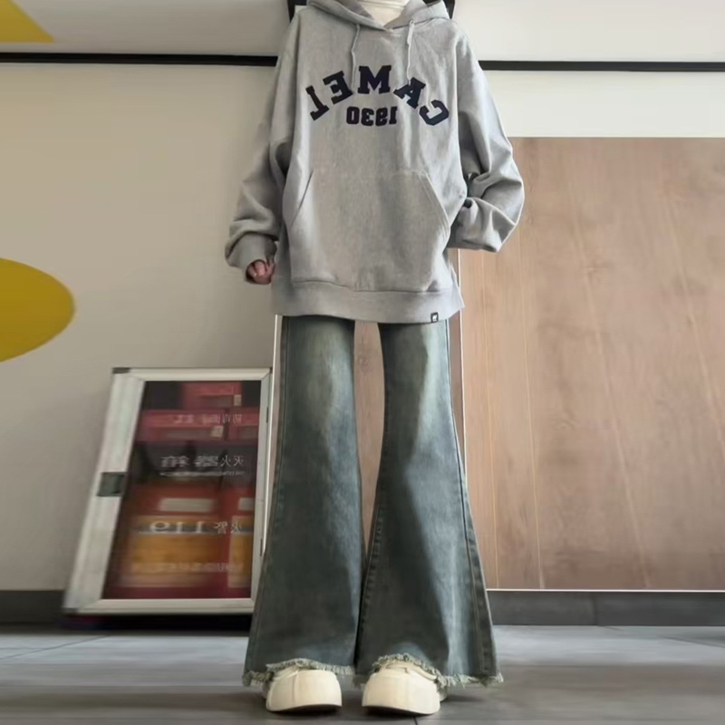 High-Waisted Flared Pants for Women - Loose Fit Denim Micro-Flare in 2025 Style, Perfect for Petite and Plus-Size Figures