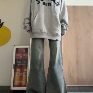 High-Waisted Flared Pants for Women - Loose Fit Denim Micro-Flare in 2025 Style, Perfect for Petite and Plus-Size Figures