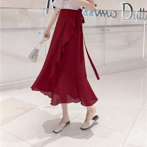 High-Waisted Irregular A-Line Plaid Skirt for Women with Curvy Hips and Thighs - Summer Fashion Essential