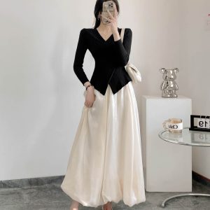 High-Waisted Jellyfish Floral A-Line Skirt - Slim Fit, Glossy Finish, Puff Style, Spring Summer Women's Fashion, Elastic Waist