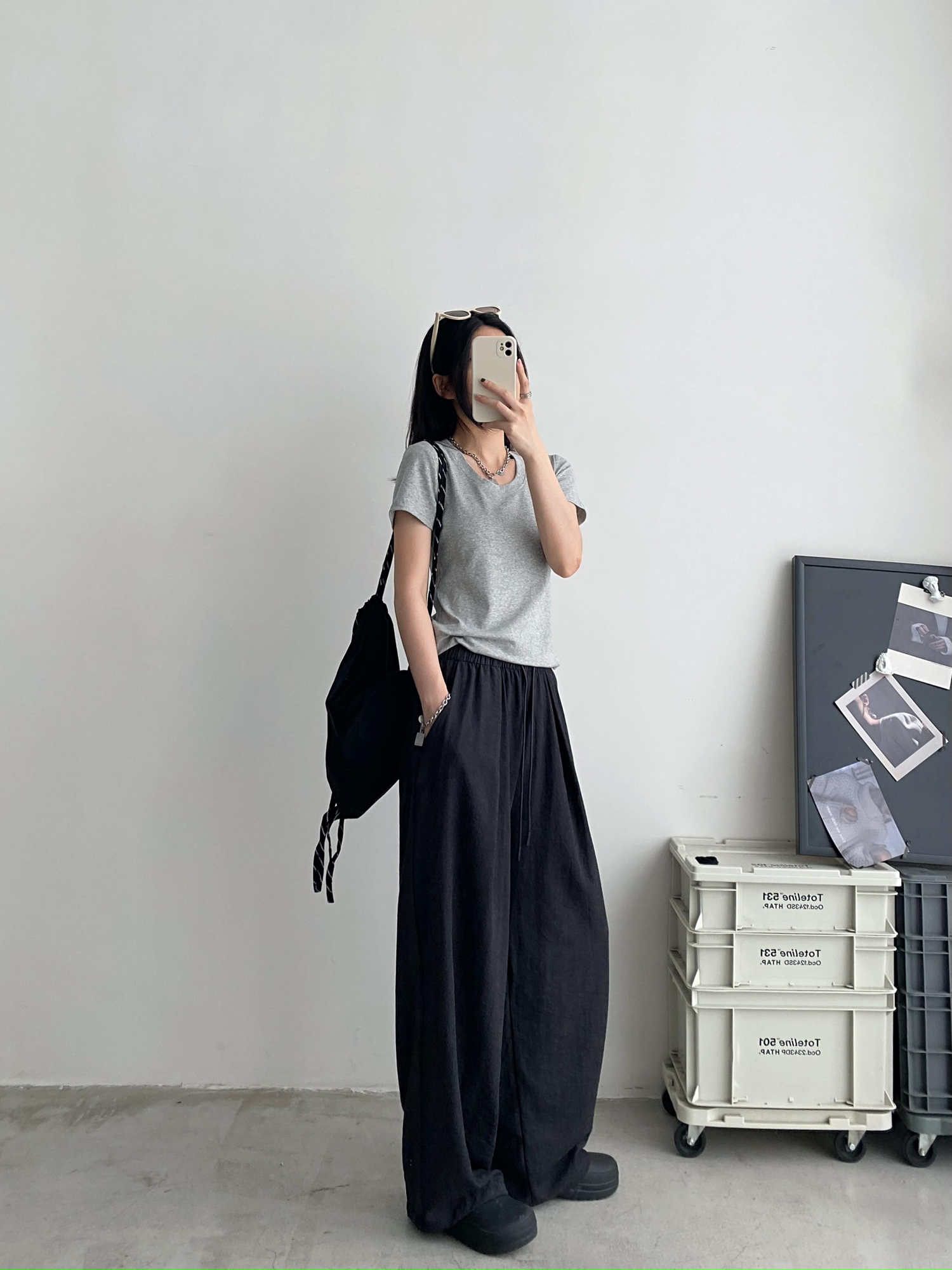High-Waisted Loose Fit Sun Grapefruit Summer Wide-Leg Pants - Casual Straight-Leg Drape Design for Versatile Styling High-Waisted Loose Fit Sun Grapefruit Summer Wide-Leg Pants - Casual Straight-Leg Drape Design for Versatile Styling