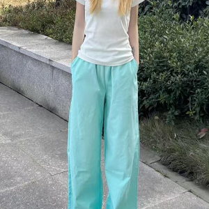 High-Waisted Loose Wide-Leg Casual Pants for Women - American Style Spring/Summer 2025 Slimming Cool Straight Trousers