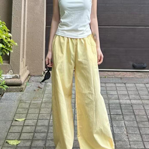 High-Waisted Loose Wide-Leg Casual Pants for Women - American Style Spring/Summer 2025 Slimming Cool Straight Trousers