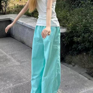 High-Waisted Loose Wide-Leg Casual Pants for Women - American Style Spring/Summer 2025 Slimming Cool Straight Trousers