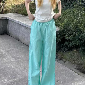 High-Waisted Loose Wide-Leg Casual Pants for Women - American Style Spring/Summer 2025 Slimming Cool Straight Trousers