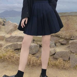 High-Waisted Pleated A-Line Skirt, Flared Design, Adjustable Cotton Midi Skirt for Spring and Summer 2025, Versatile and Slimming Style