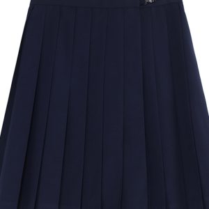 High-Waisted Pleated A-Line Skirt, Flared Design, Adjustable Cotton Midi Skirt for Spring and Summer 2025, Versatile and Slimming Style