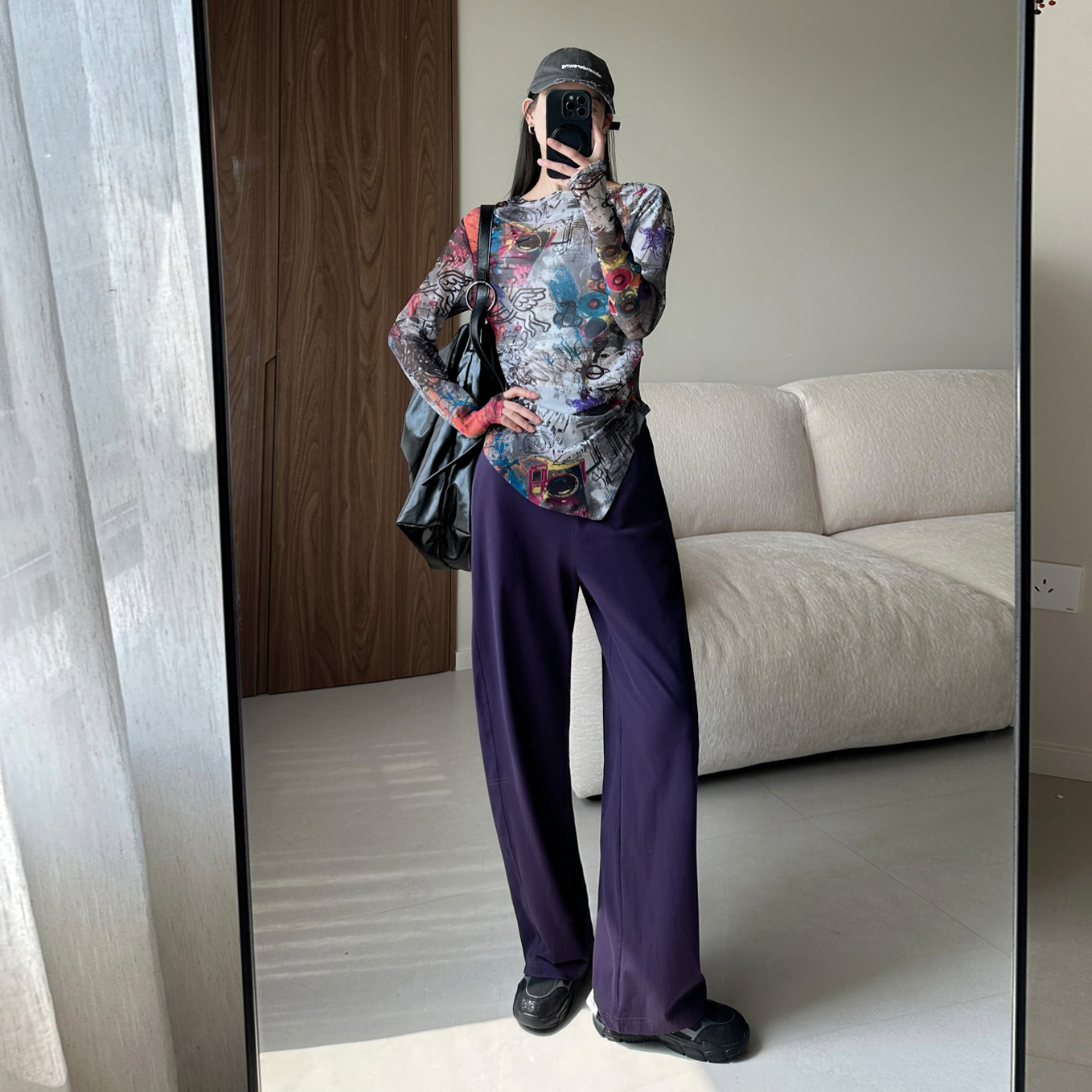 High-Waisted Pure Cotton Banana Pants for Women - Summer Lightweight Breathable Loose-Fitting Long Trousers with Pockets