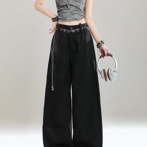 High-Waisted Retro Casual Pants for Women - Summer 2025 Ultra-Comfortable Loose Draped Design, Trendy American-Style Fashion