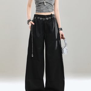 High-Waisted Retro Casual Pants for Women - Summer 2025 Ultra-Comfortable Loose Draped Design, Trendy American-Style Fashion