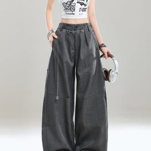 High-Waisted Retro Casual Pants for Women - Summer 2025 Ultra-Comfortable Loose Draped Design, Trendy American-Style Fashion